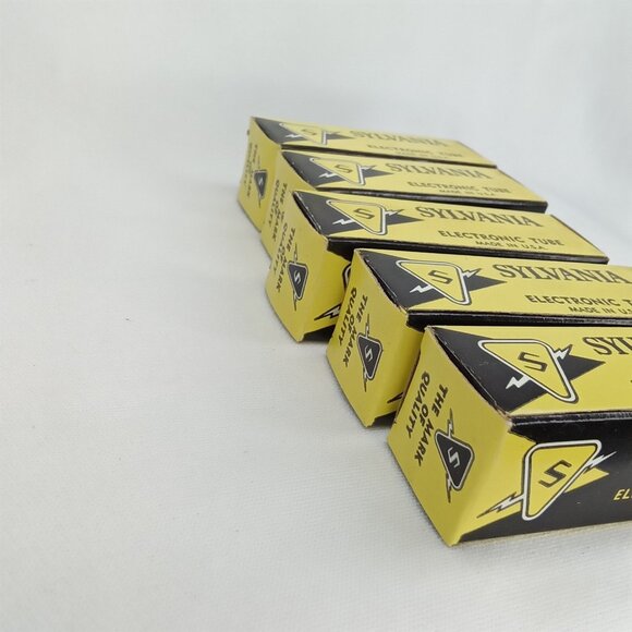 WWII Era Electronic Tube With Box Set Of 5 Sylvania Model 6GQ7 NOS NIB 1940s - Picture 12 of 16